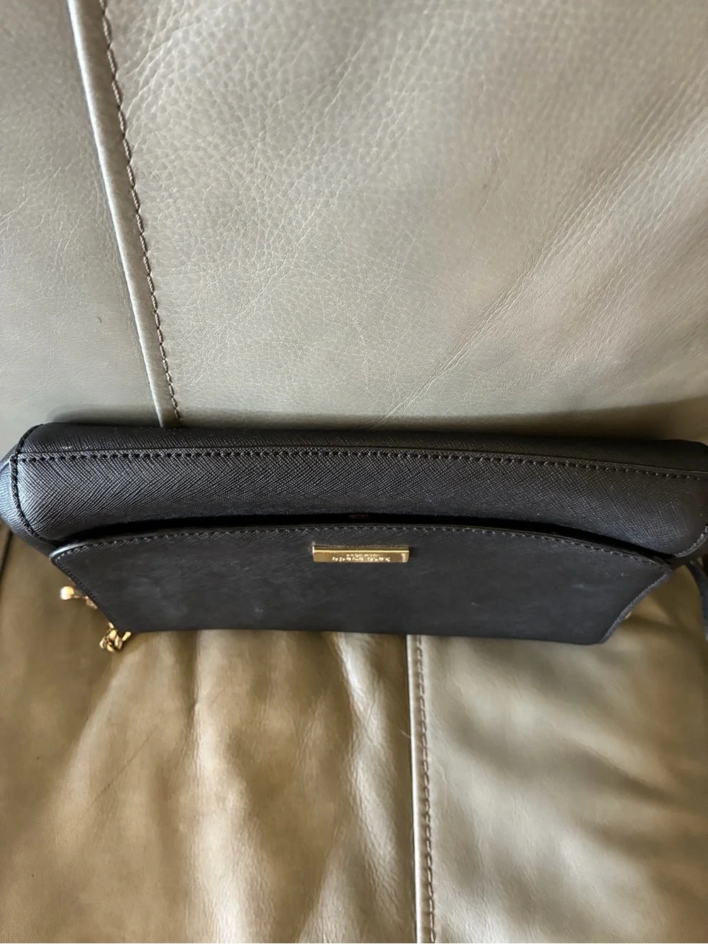 kate spade Black Crossbody Bag with Gold Hardware